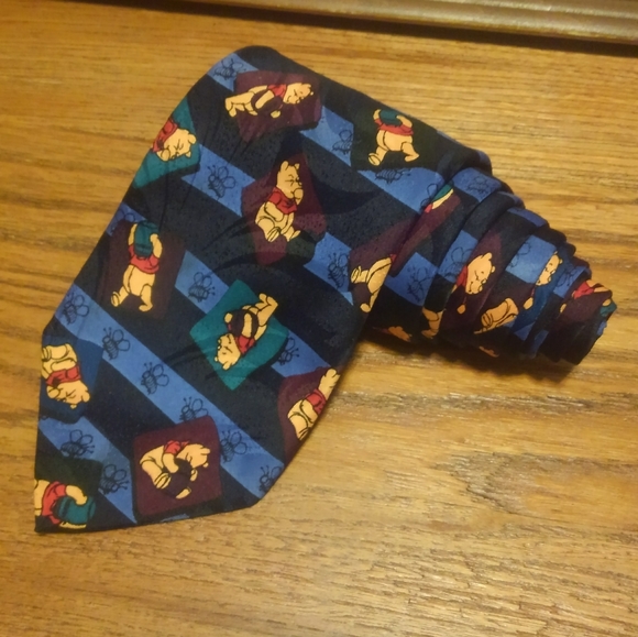 Disney Other - 🐻 🍯 👔 Winnie the Pooh Disney Tour Necktie Vintage Vtg ✨ Bear 🐝 Tie Mens Pooh